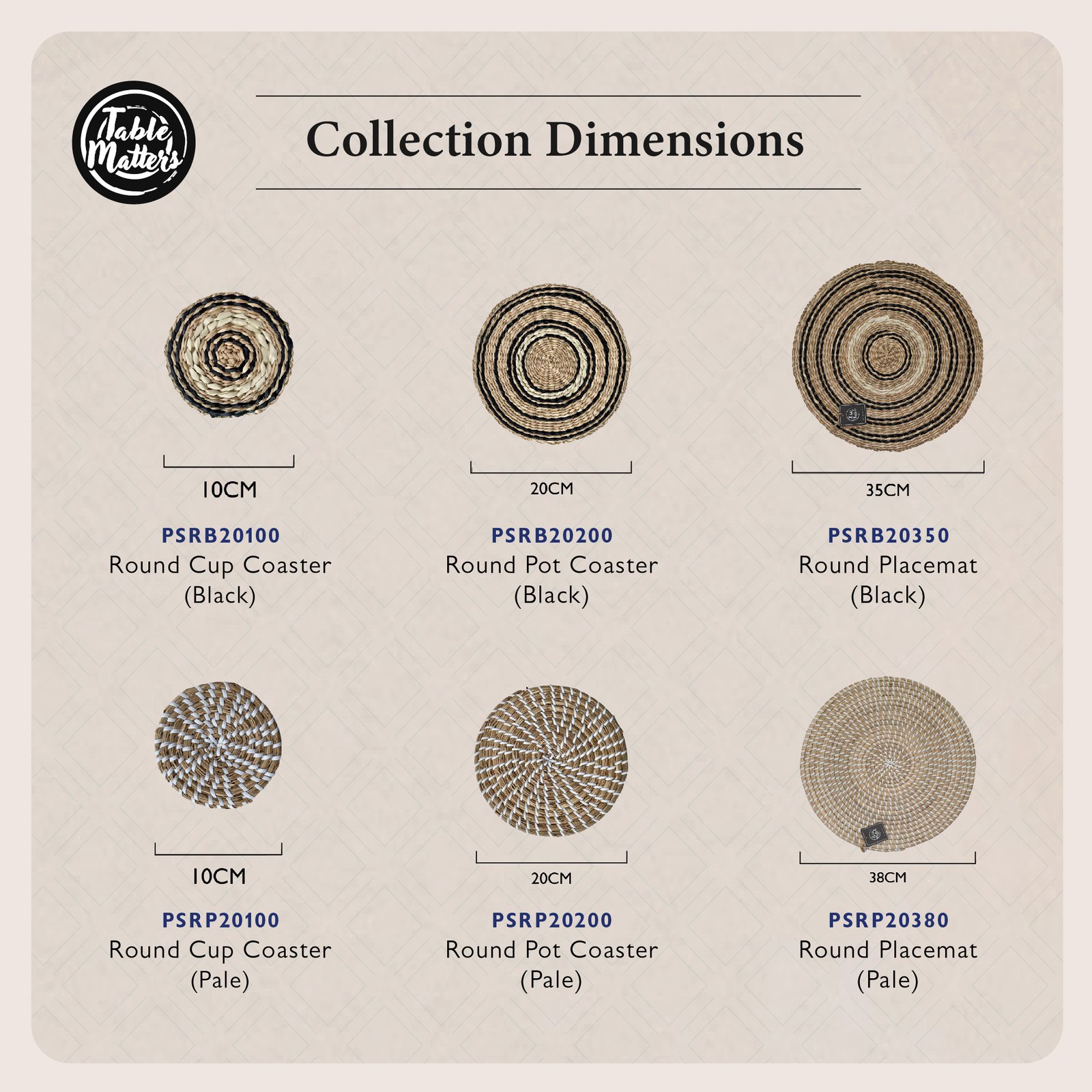 Seagrass-Coaster-ProductListing-12 Seagrass Round Coaster Collection