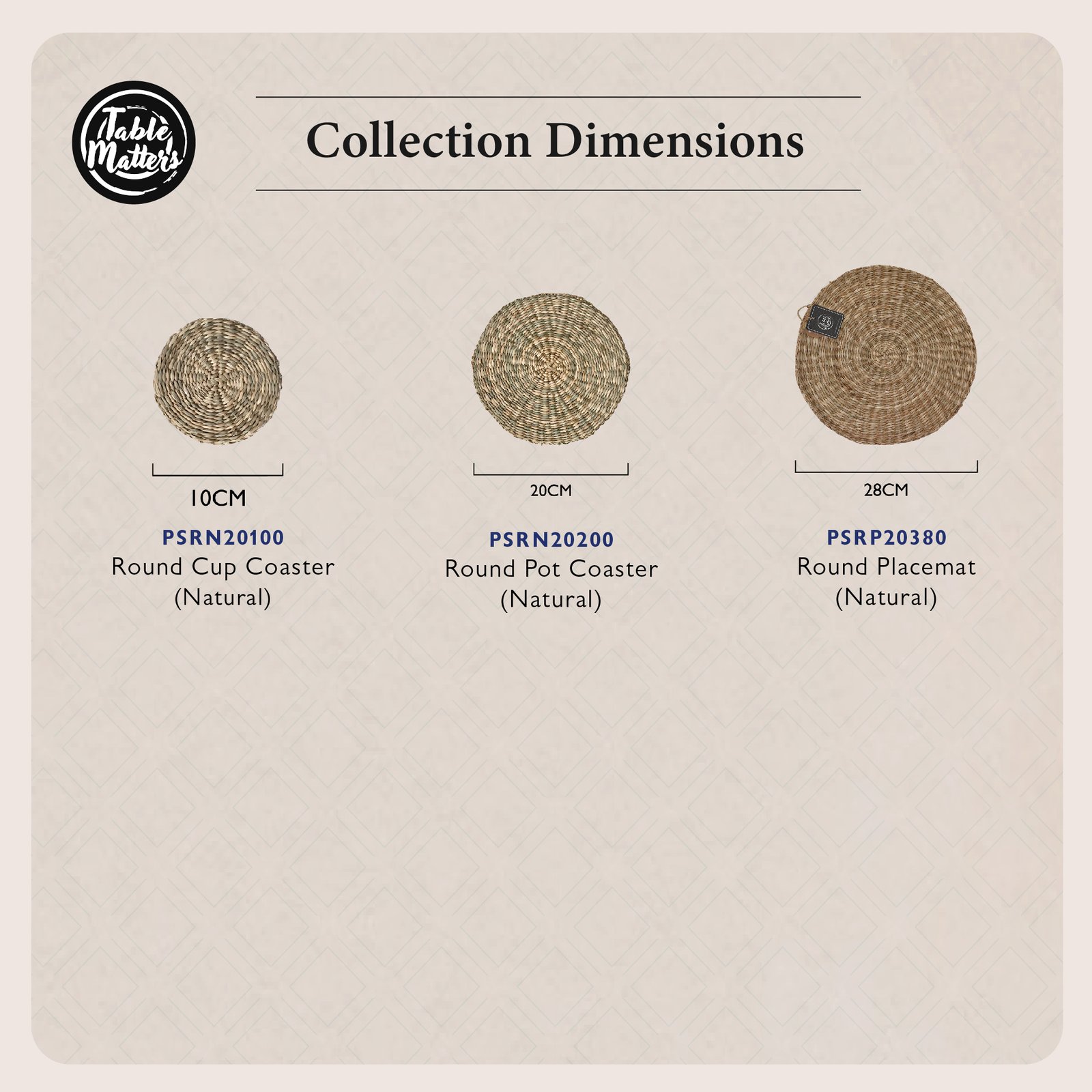Seagrass-Coaster-ProductListing-13 Seagrass Round Coaster Collection