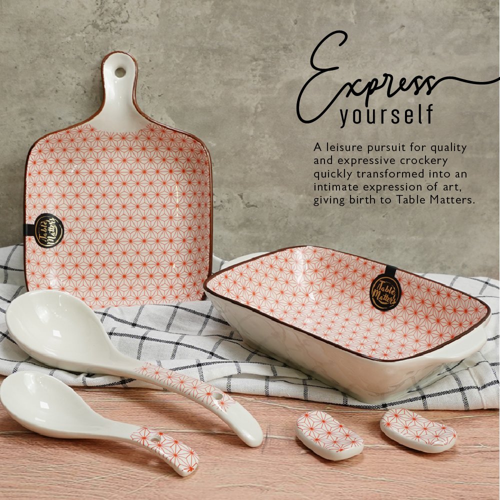 StarryRed-Tableware-ProductListing-20 Starry Red - Flower Shaped Saucer