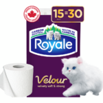 Royale Velour Toilet Paper, 15 Equal 30 Rolls, 142 Bathroom Tissues per roll